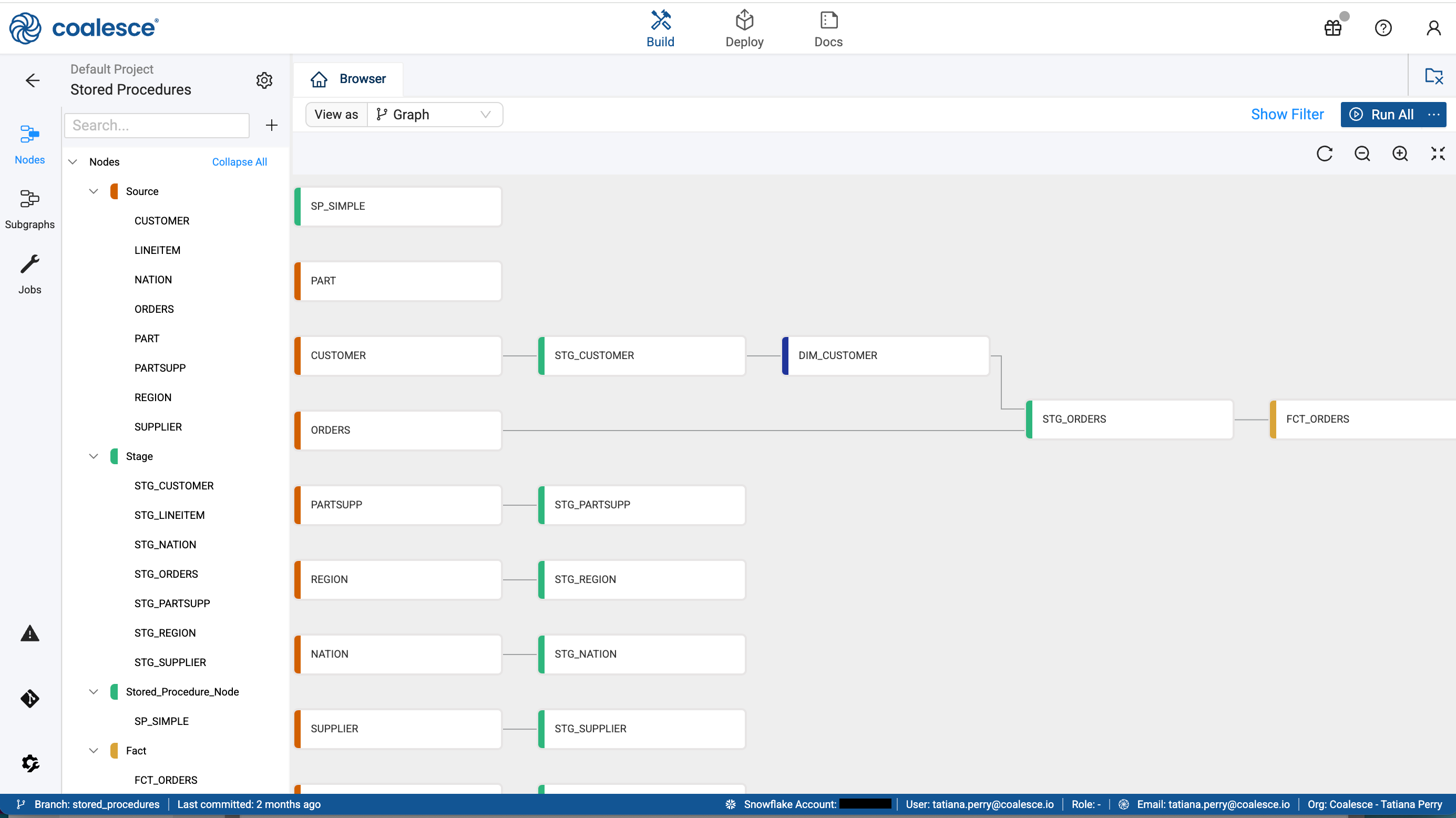 The Coalesce build interface