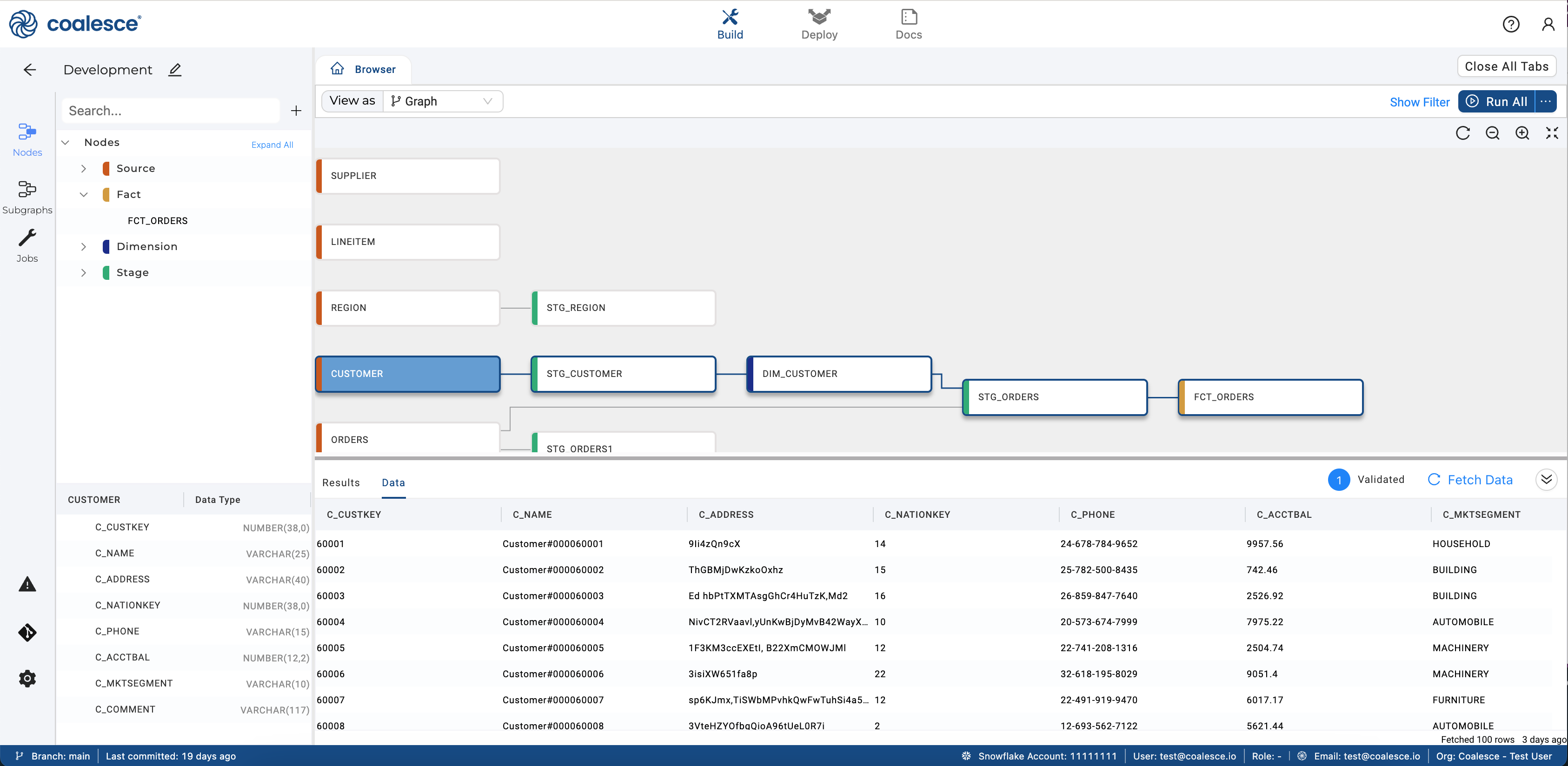 The Coalesce build interface