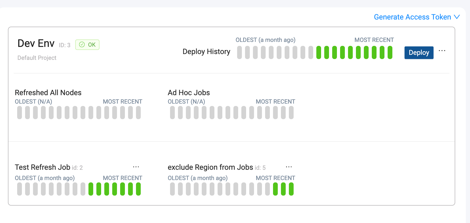 The Coalesce deploy screen