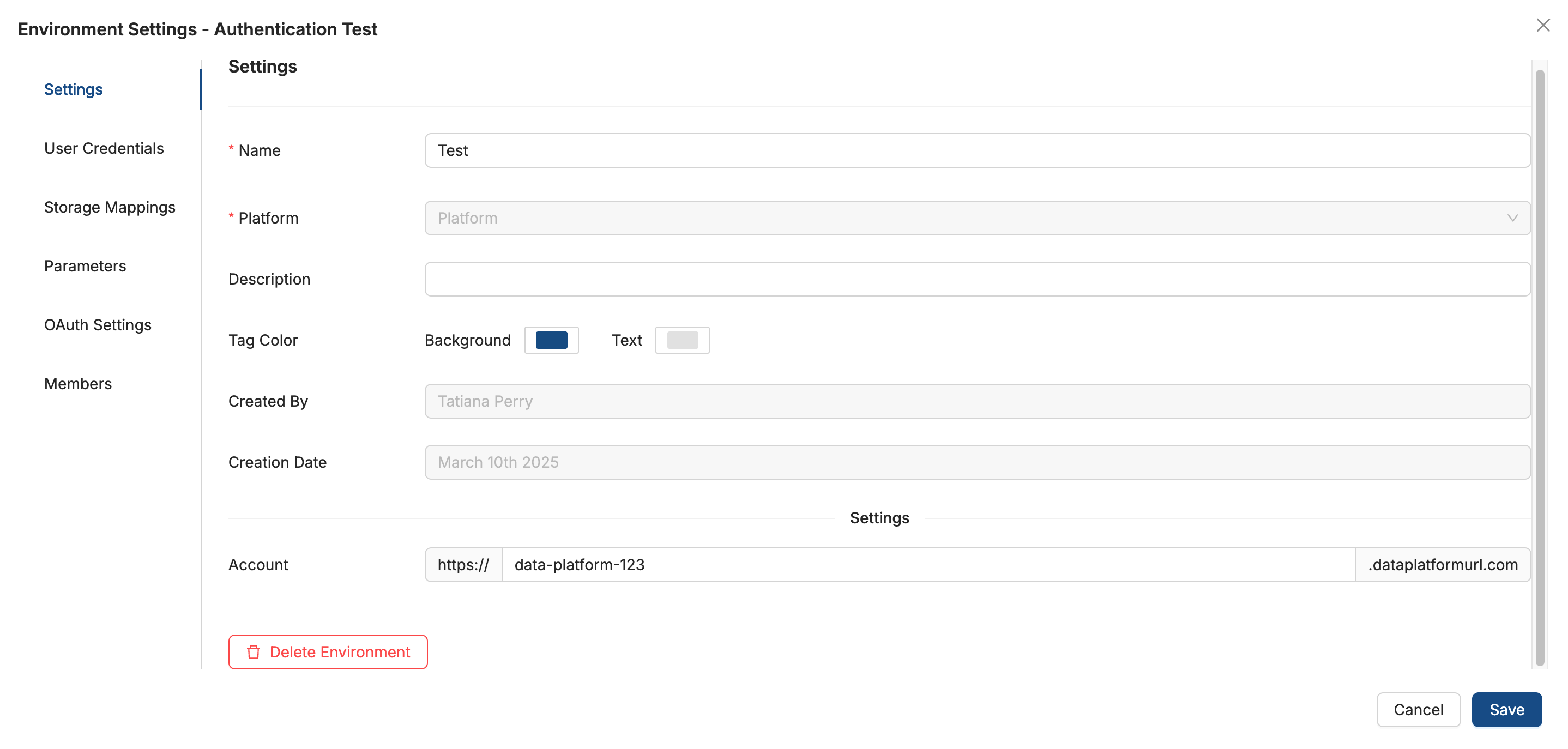 Environment Settings