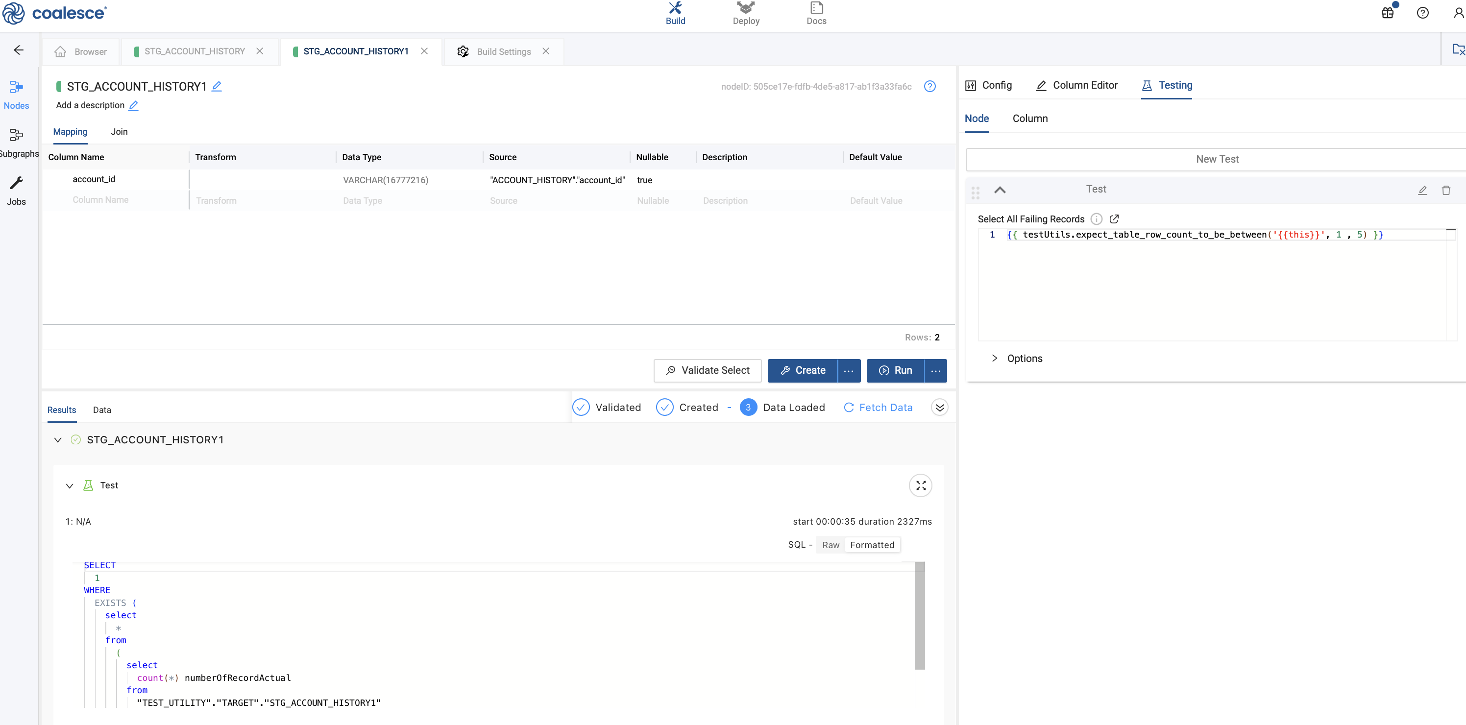 Calling a imported macro for use in a Node test.